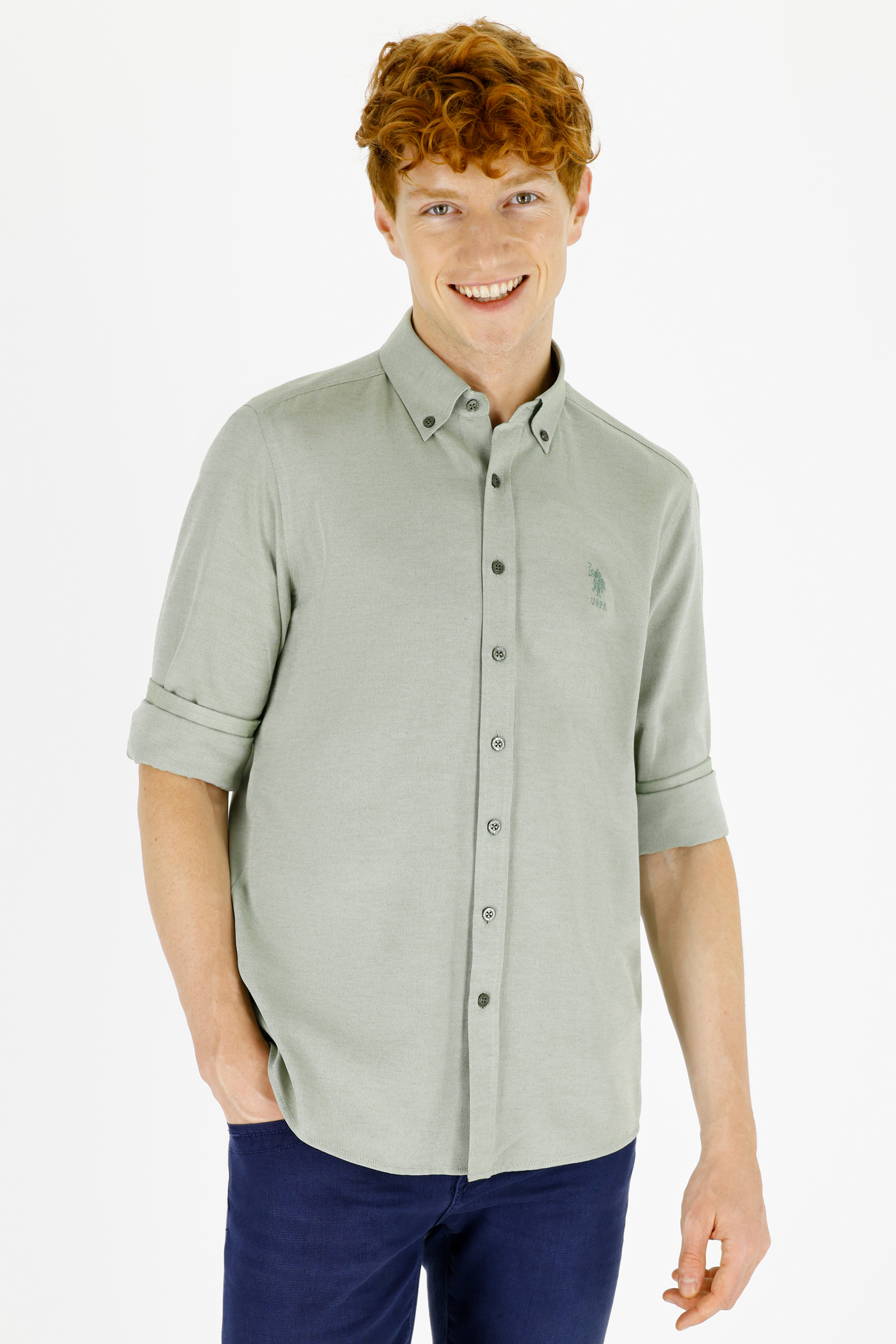 

Рубашка мужская U.S. POLO Assn. G081GL0040GOX021K хаки M, G081GL0040GOX021K