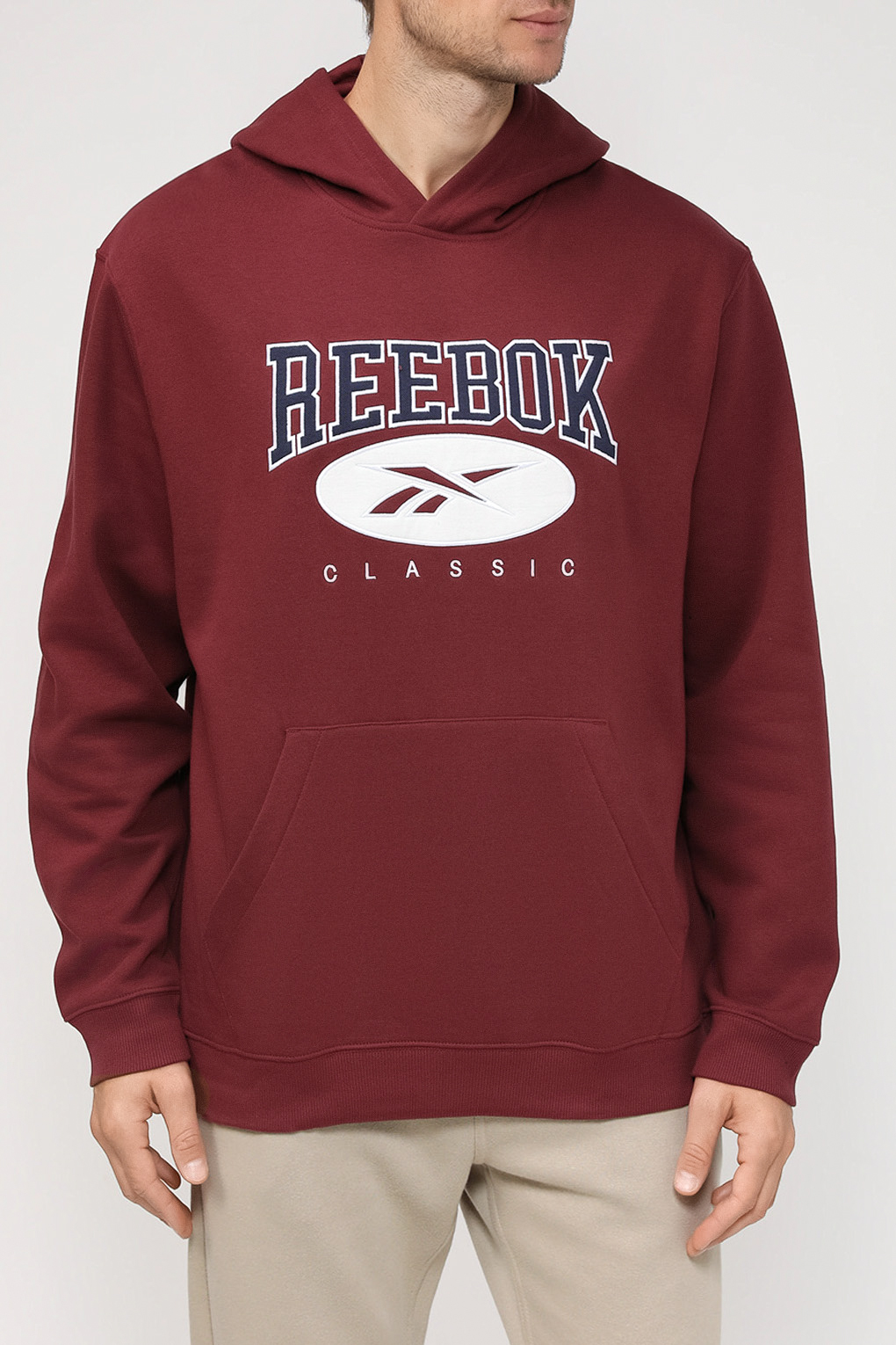 

Худи мужское Reebok 5321911 бордовое L, Бордовый, 5321911