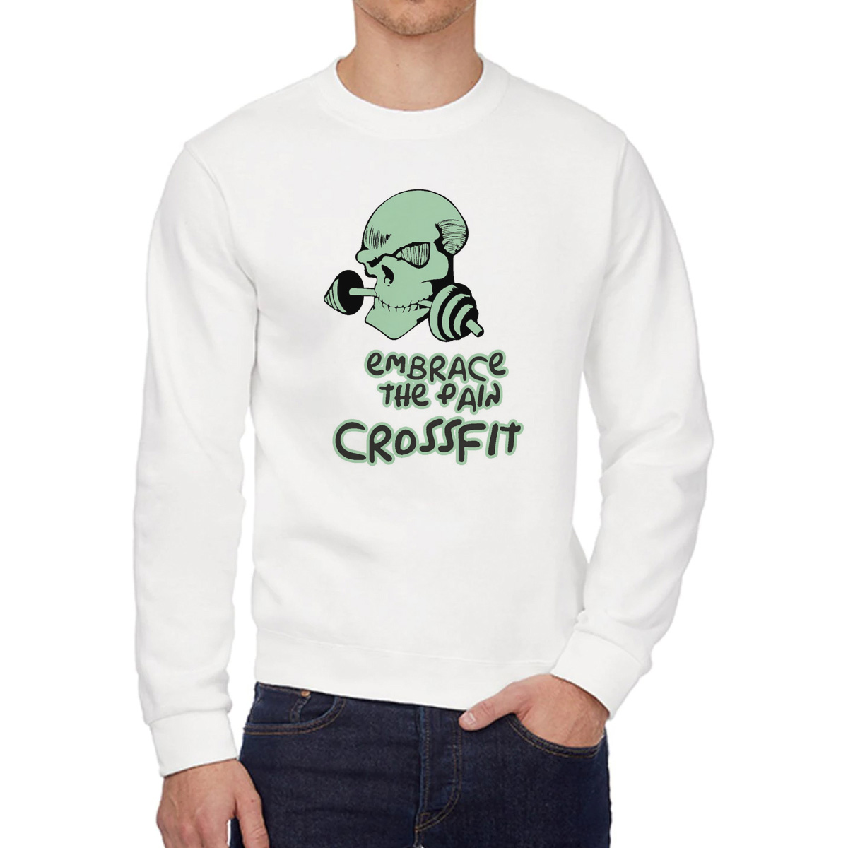 

Свитшот унисекс CoolPodarok W0113408 белый 42 RU, W0113408