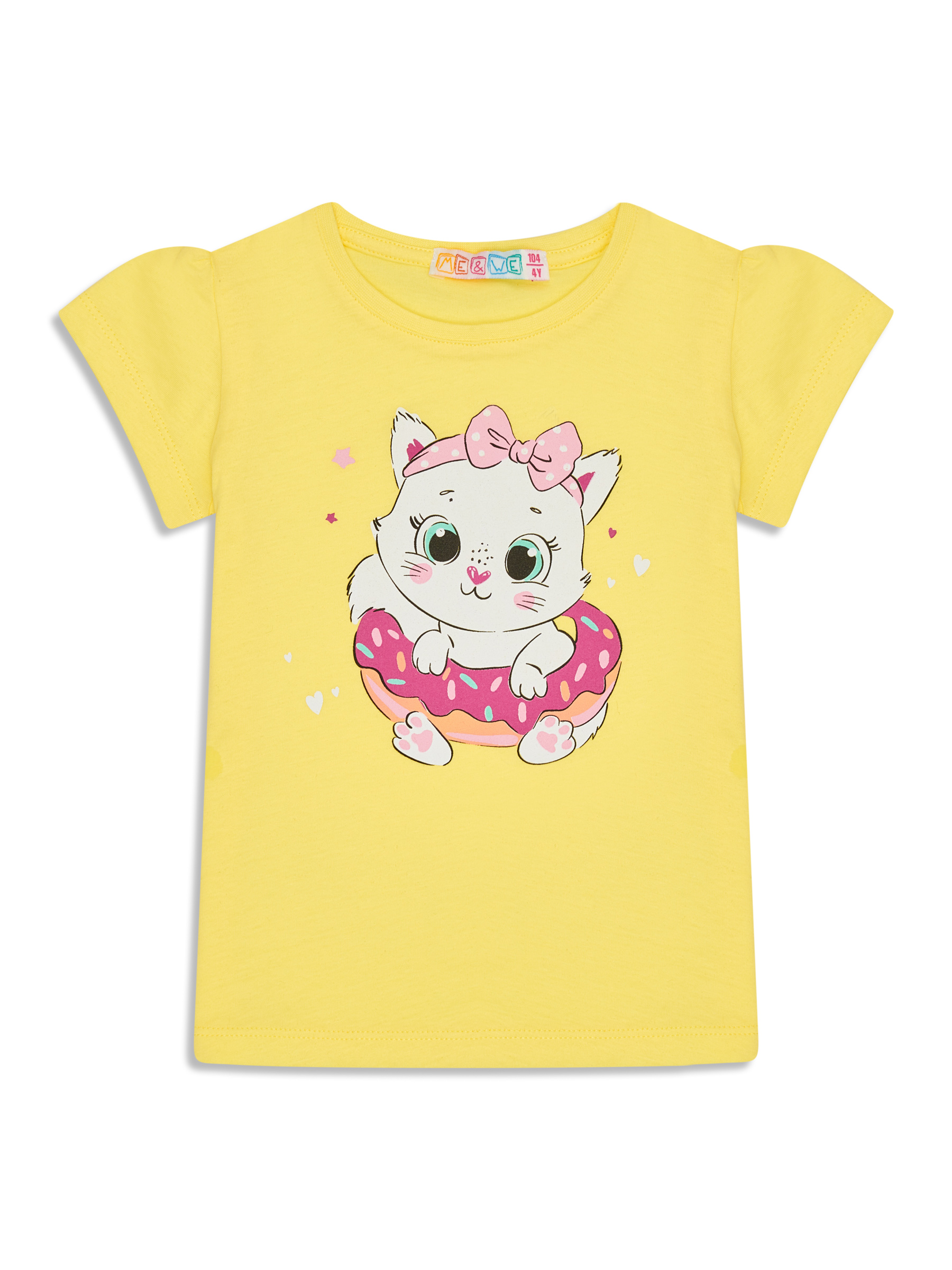 

Футболка для девочки Me&We KG122-J102-618 Желтый-116, KG122-J102-618