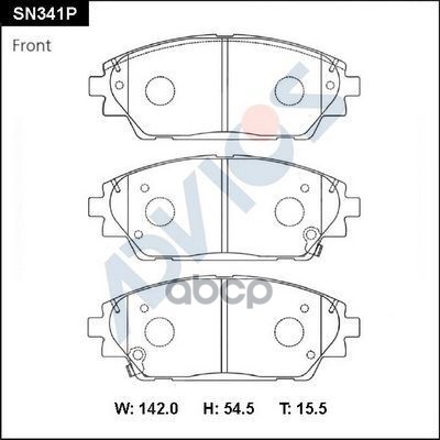 

Колодки тормозные Advics Sn341P Дисковые