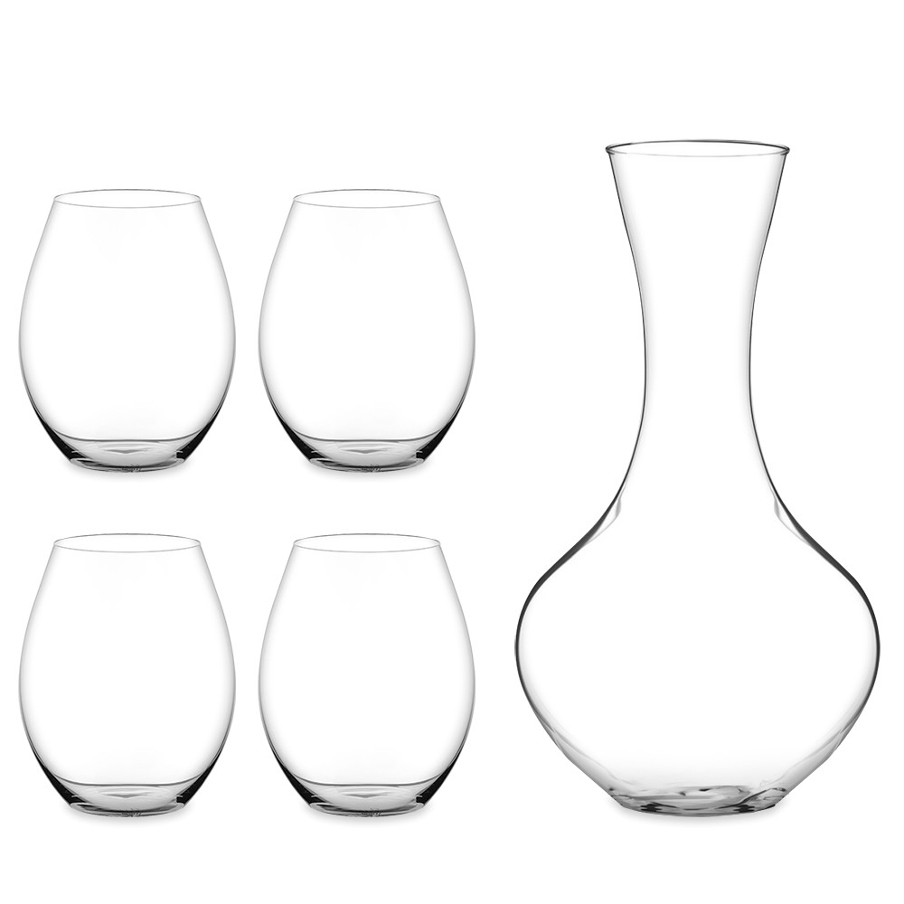 

Riedel "O" - Набор бокалов 4 шт + декантер в подарок (бессвинцовый хрусталь), gIFT