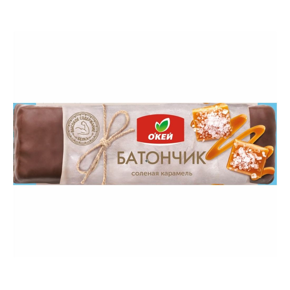 

Батончик О'кей протеиновый глазированный со вкусом соленая карамель 45 г
