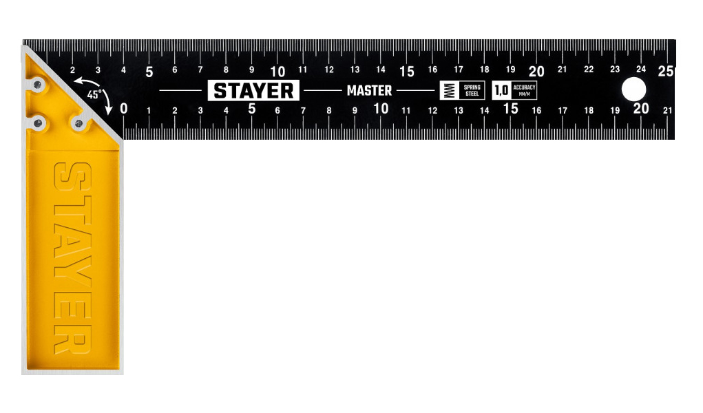 Угольник Stayer 250 мм столярный угольник со стальным полотном