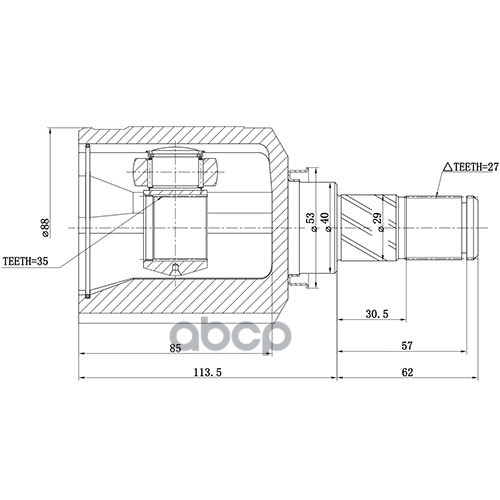 

Шрус Внутренний ZIKMAR Z87728R