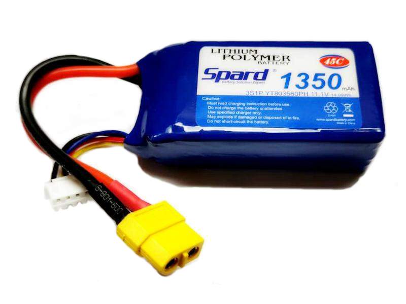 

Аккумулятор Li-Po Spard 1350mAh, 11,1V, 45C, XT60 - YTA003 YTA003, YTA003