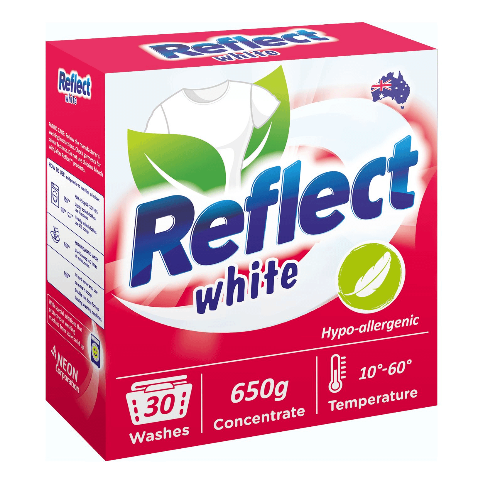 Порошок для стирки Reflect white концентрированный 650 г