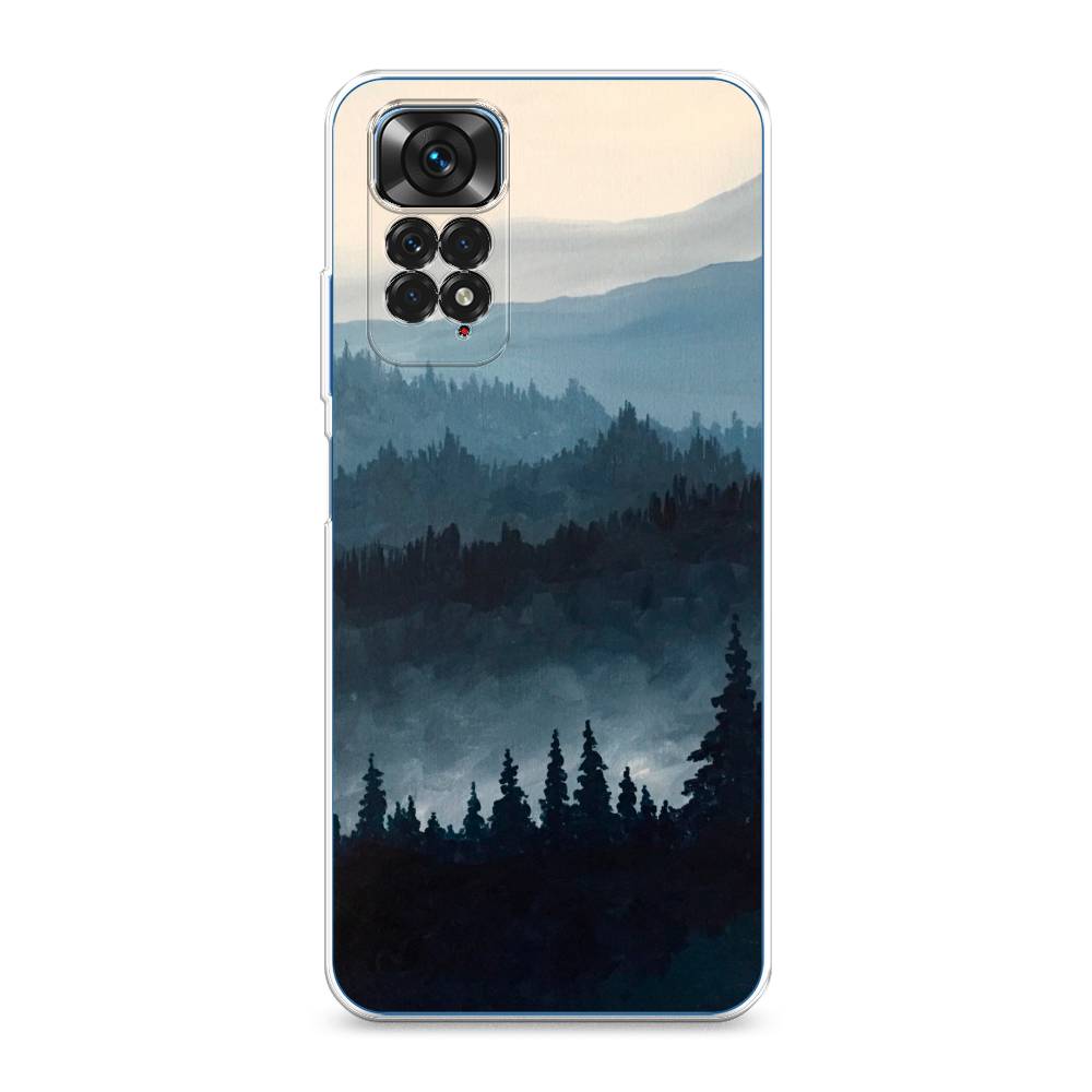 фото Силиконовый чехол "туманные горы" на xiaomi redmi note 11s awog