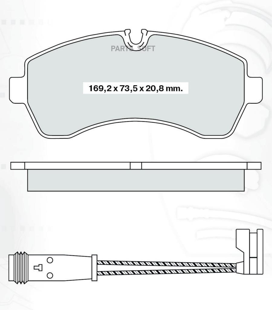 Колодка Торм.Передн. D124Sm Semi Metallic К-Т Mercedes-Benz Sprinter 06-/Vw Crafter 06-