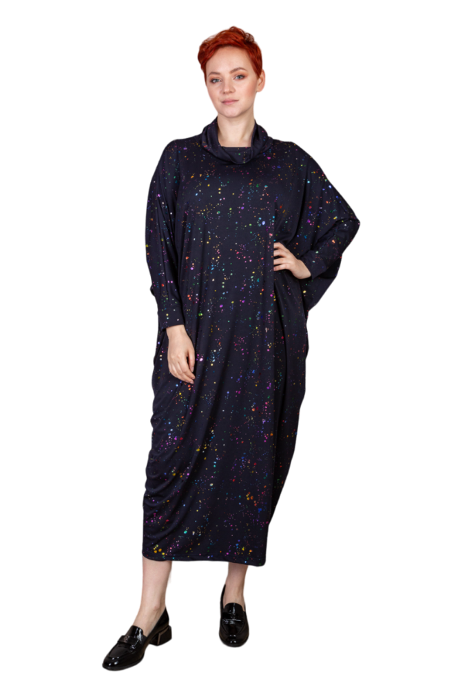 Платье женское Полное Счастье Космос синее 80 RU