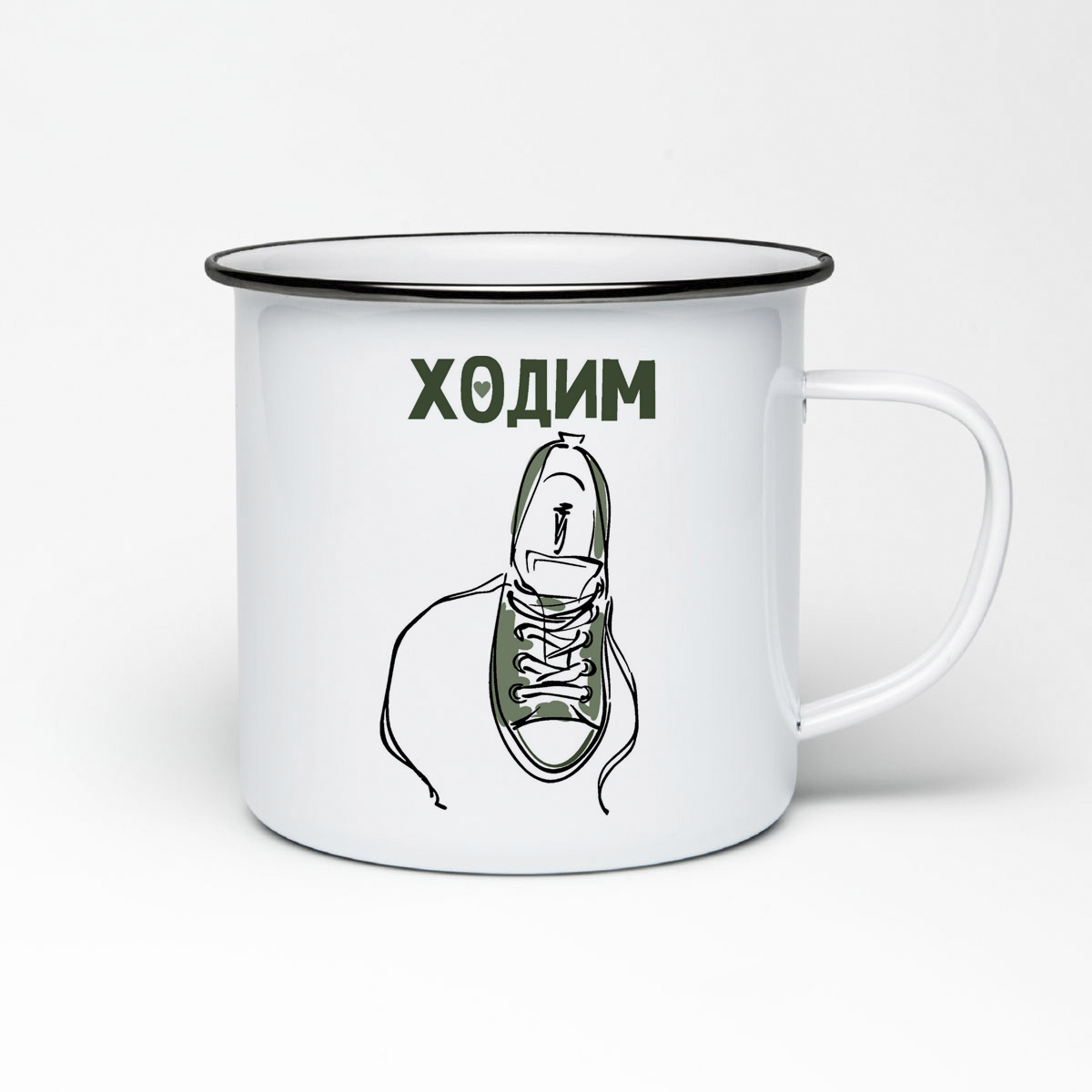 

Кружка металлическая CoolPodarok Ходим парой