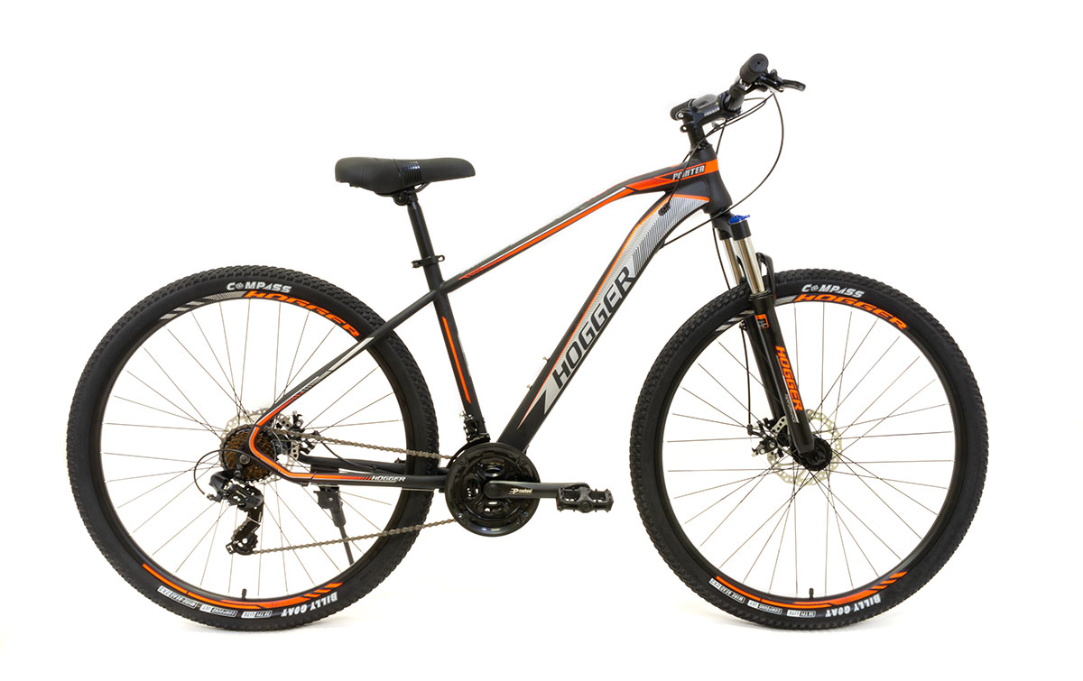 Велосипед Hogger Pointer 29 MD (2023), рама 19, черный-оранжевый