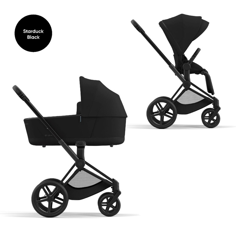 

Детская коляска 2 в 1 Cybex Priam IV, рама Matt Black, текстиль Stardust Black, Priam-4