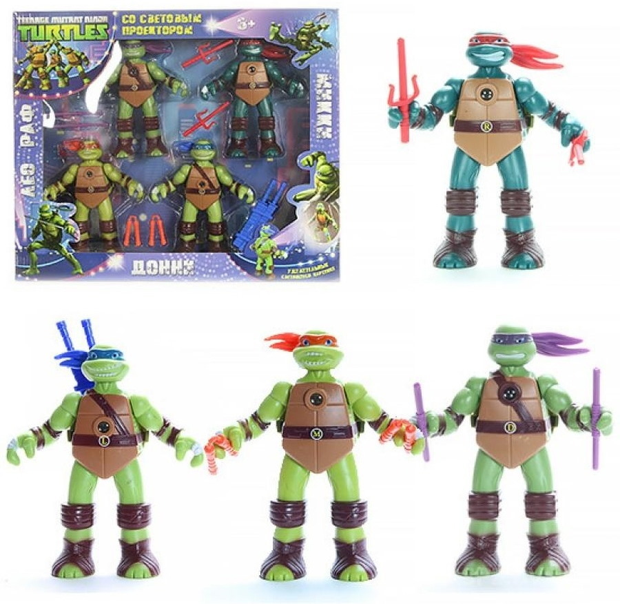 Игровой набор Teenage Mutant Ninja Turtles Черепашки-Ниндзя 4 фигурки Ninja Turtles фигурки starfriend черепашки ниндзя с оружием tmnt 4 в 1 подвижные 11 см