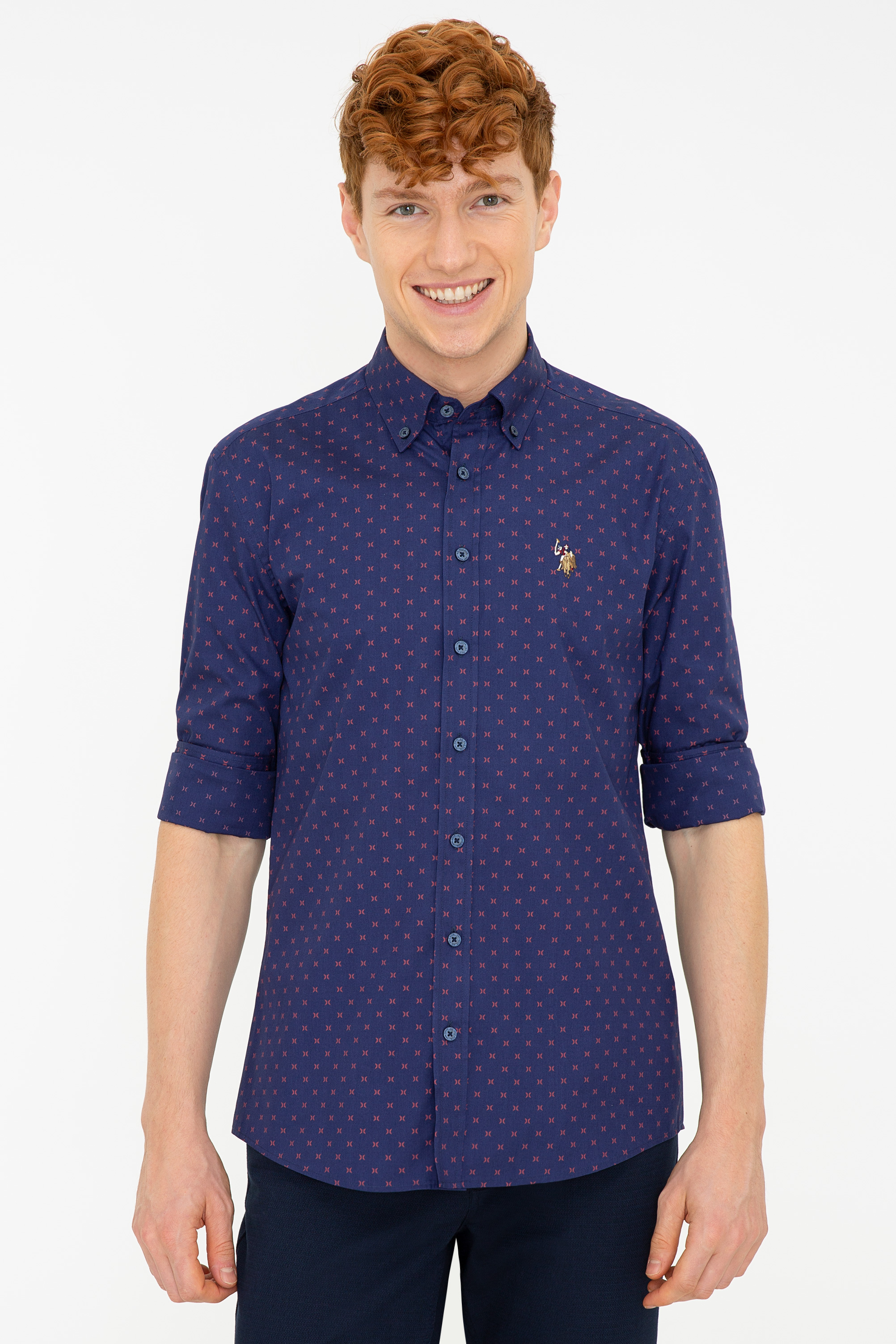 

Рубашка мужская U.S. POLO Assn. G081GL0040RAMPART синяя 2XL, G081GL0040RAMPART