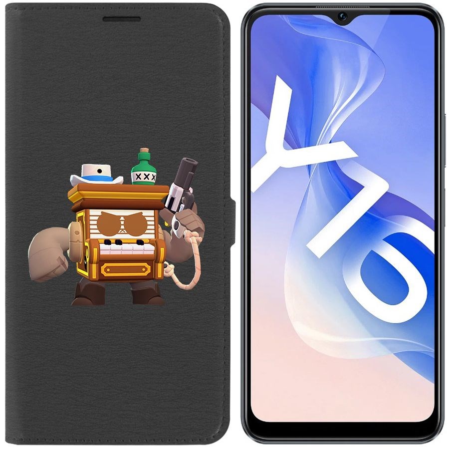 

Чехол-книжка Eco Book для Vivo Y16 Brawl Stars-8-БИТ из салуна