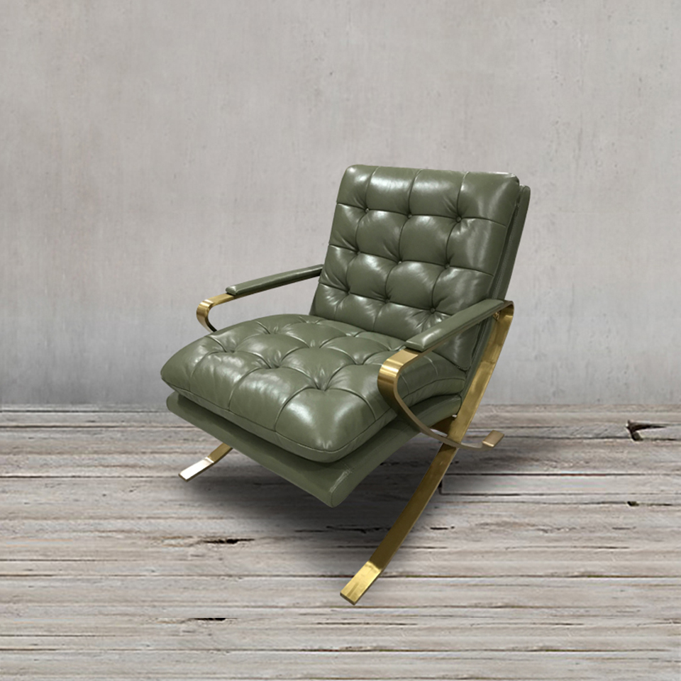 

Кресло Roomers Furniture Green/gold, C0251-1D/B135#Green