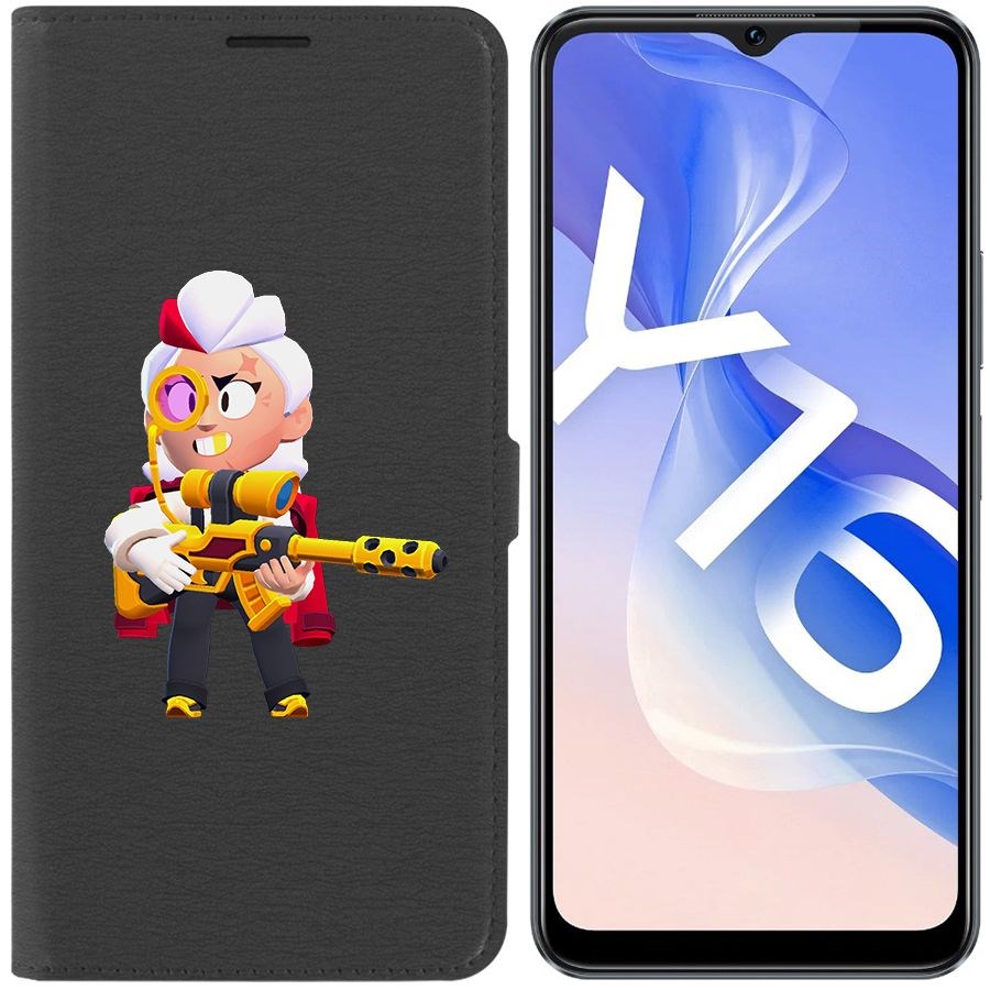 

Чехол-книжка Eco Book для Vivo Y16 Brawl Stars-Белль Голдхэнд