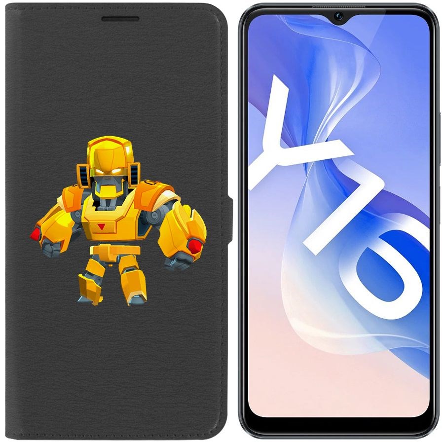 

Чехол-книжка Eco Book для Vivo Y16 Brawl Stars-Бо Золотой Меха
