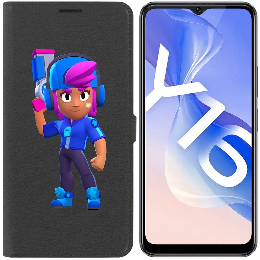 

Чехол-книжка Eco Book для Vivo Y16 Brawl Stars-Звёздная Шелли