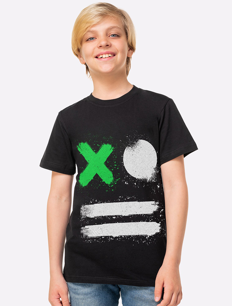 

Футболка детская HappyFox HF55011M, smiley,черный, 128, HF55011M
