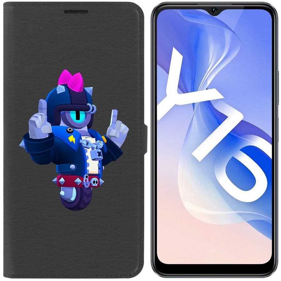 

Чехол-книжка Eco Book для Vivo Y16 Brawl Stars-Дикий Сту