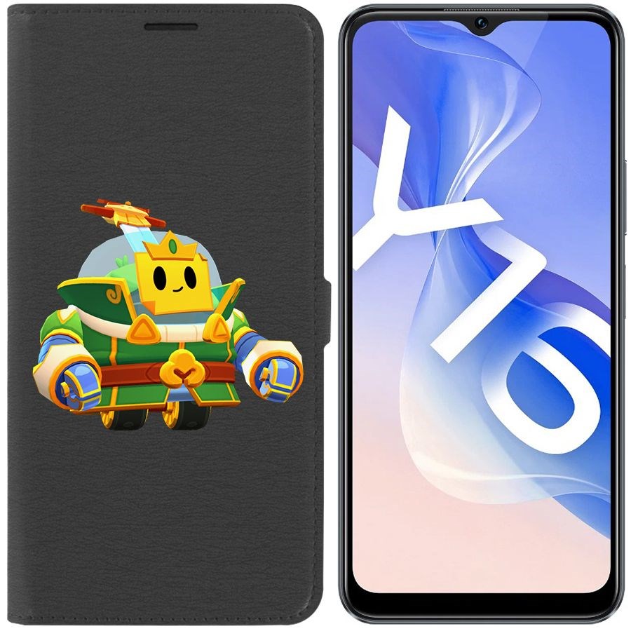 

Чехол-книжка Eco Book для Vivo Y16 Brawl Stars-Изумрудный Принц Спраут