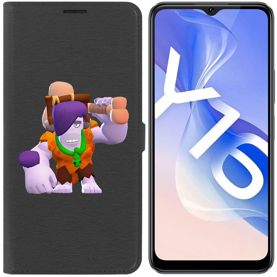 

Чехол-книжка Eco Book для Vivo Y16 Brawl Stars-Пещерный Фрэнк