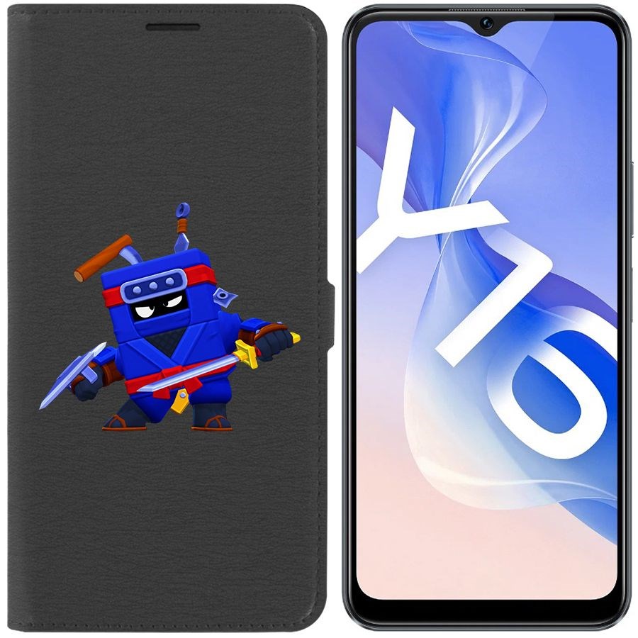 

Чехол-книжка Eco Book для Vivo Y16 Brawl Stars-Ниндзя Эш