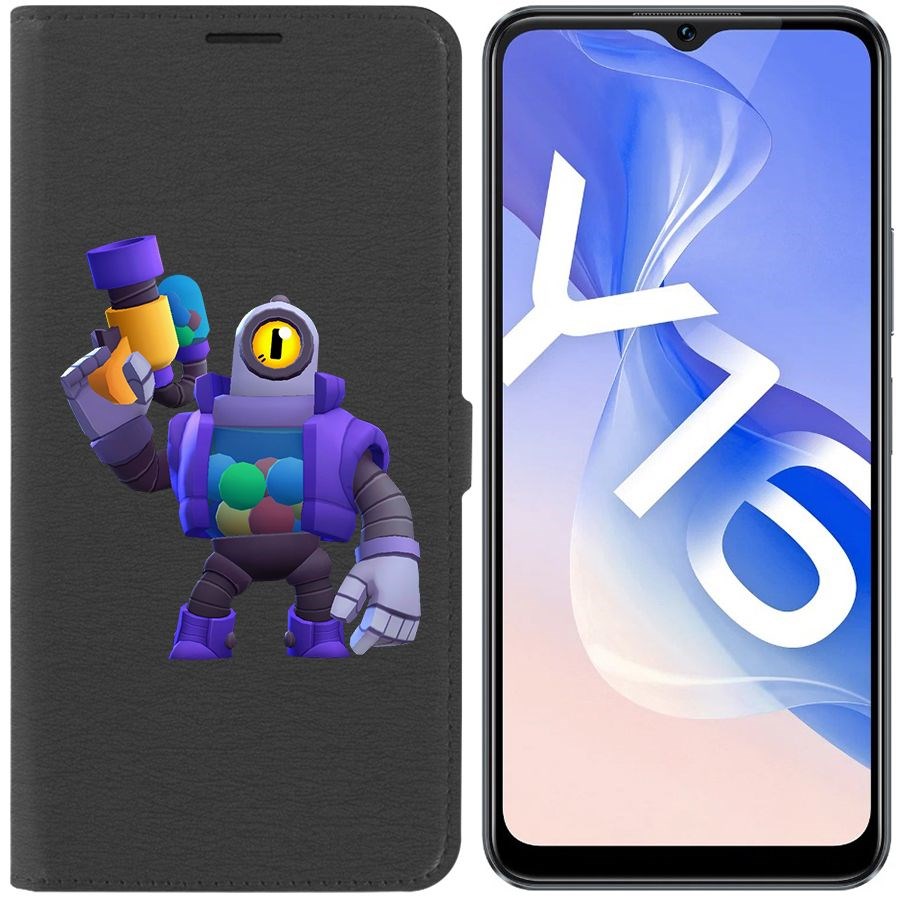 

Чехол-книжка Eco Book для Vivo Y16 Brawl Stars-Рико
