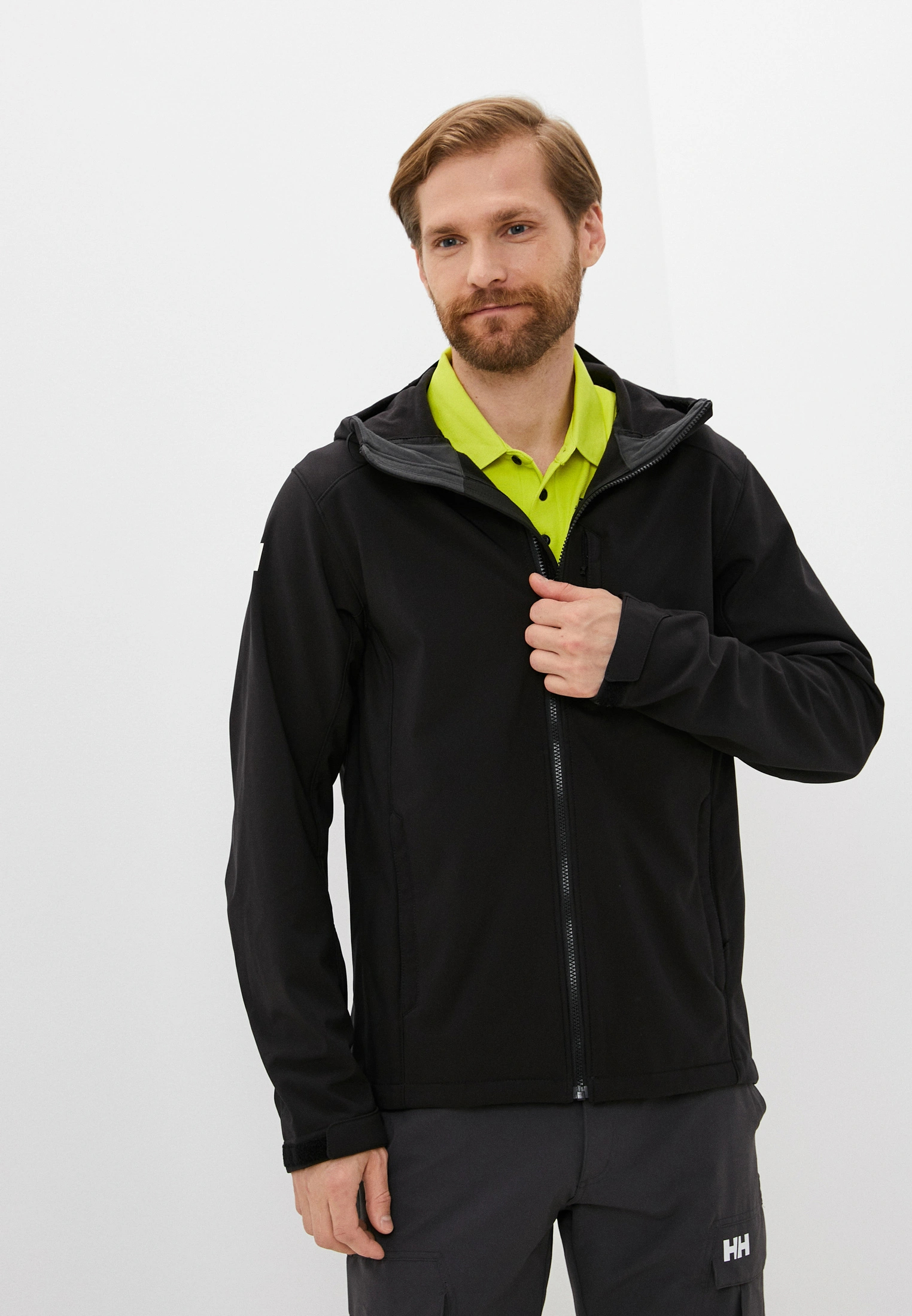 Куртка Helly Hansen PARAMOUNT HOODED SOFTSHELL JAC для мужчин, S, чёрная