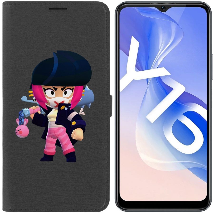 

Чехол-книжка Eco Book для Vivo Y16 Brawl Stars-Ужасная Биби