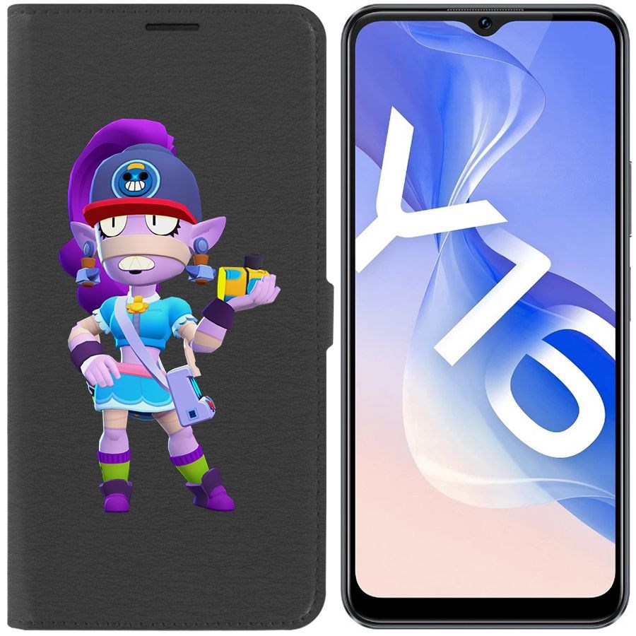 

Чехол-книжка Eco Book для Vivo Y16 Brawl Stars-Суперфанатка Эмз