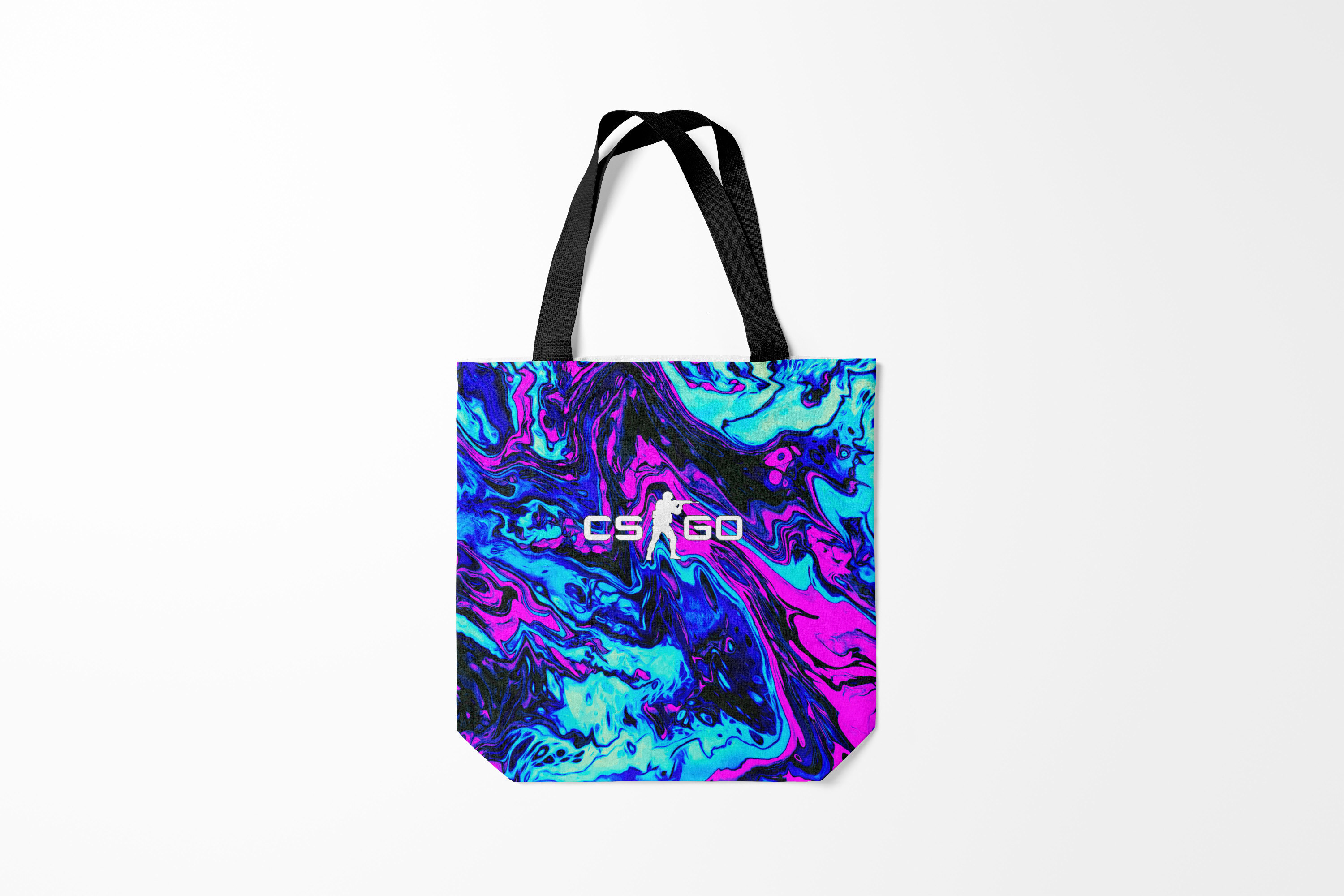 

Сумка шoппер унисекс Burnettie Counter Strike CS GO NEON КС ГО НЕОН, разноцветный, Counter Strike CS GO NEON КС ГО НЕОН