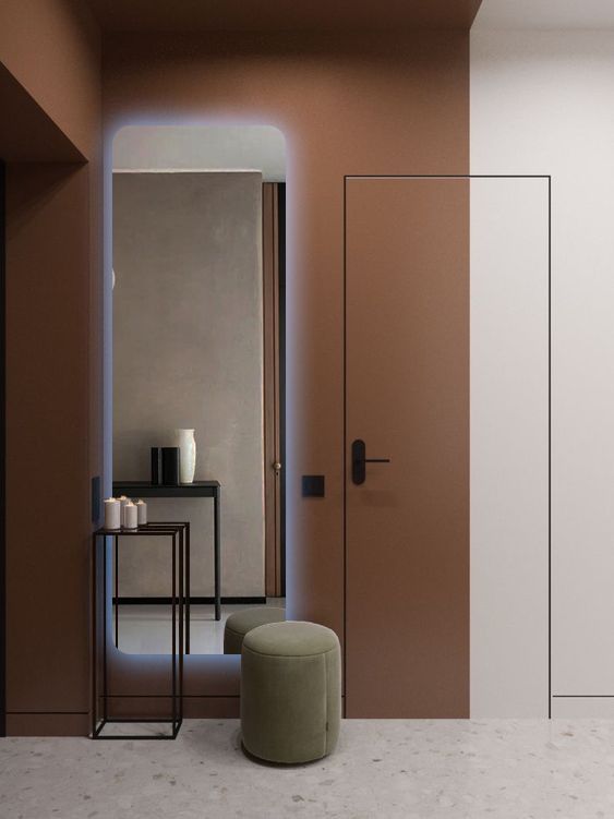 Зеркало для ванной Prisma 1800*600 вертикальное с холодной LED-подсветкой без кнопки декор с подсветкой