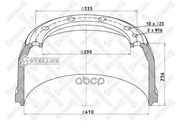 

STELLOX Барабан тормозной STELLOX 8500057sx комплект 1 шт