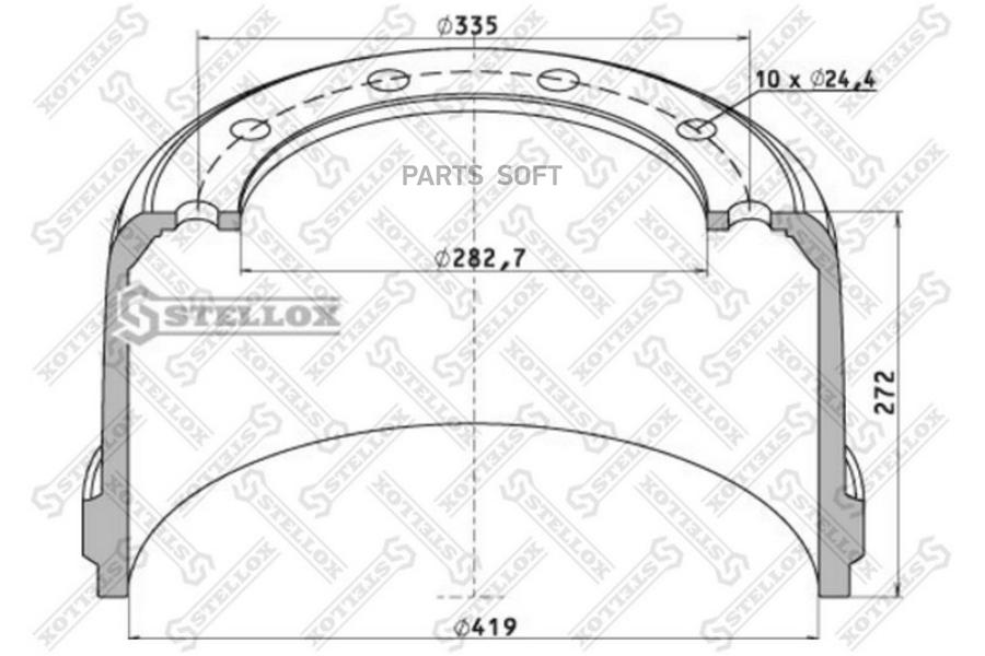 STELLOX Барабан тормозной STELLOX 8500052sx комплект 2 шт