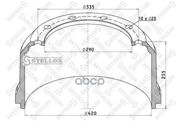

STELLOX Барабан тормозной STELLOX 8500051sx комплект 1 шт