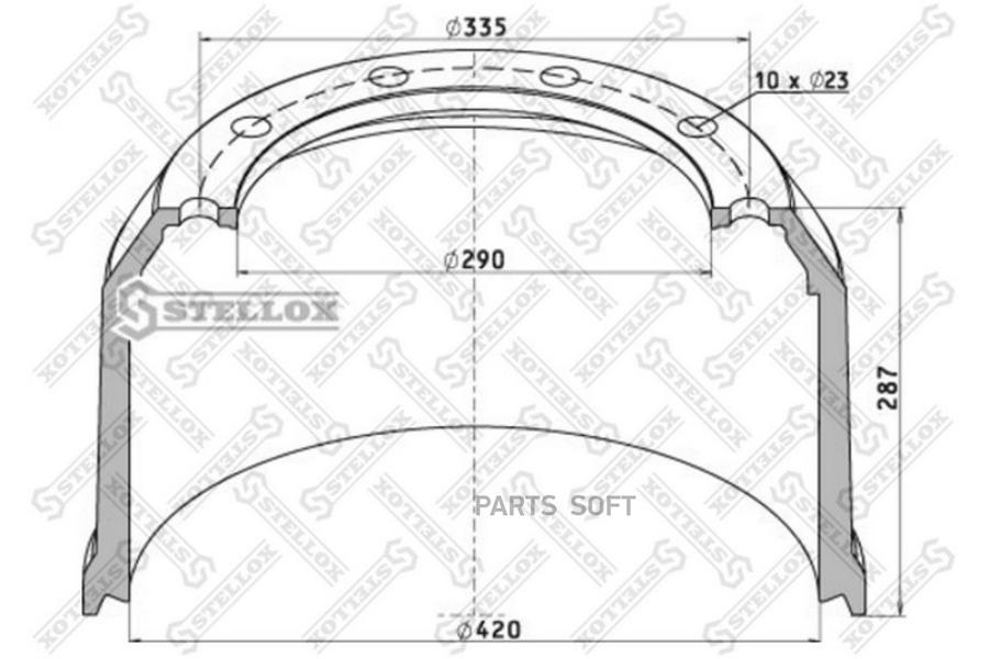 STELLOX Барабан тормозной STELLOX 8500050sx комплект 2 шт