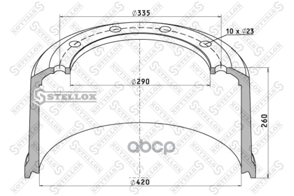 

STELLOX Барабан тормозной STELLOX 8500049sx комплект 1 шт