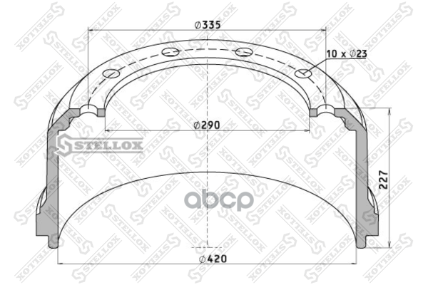 

STELLOX Барабан тормозной STELLOX 8500045sx комплект 1 шт