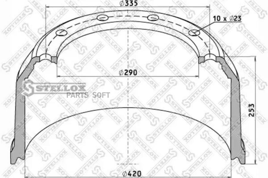

STELLOX Барабан тормозной STELLOX 8500038sx комплект 1 шт
