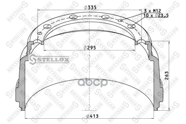 

STELLOX Барабан тормозной STELLOX 8500017sx комплект 1 шт
