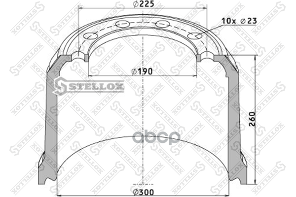 

STELLOX Барабан тормозной STELLOX 8500002sx комплект 1 шт