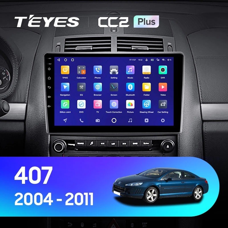 Штатная магнитола Teyes CC2 Plus 4/32 Peugeot 407 (2004-2011) F2