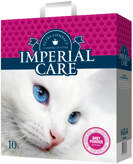 фото Комкующийся наполнитель для кошачьего туалета imperial care baby powder aroma, 6кг