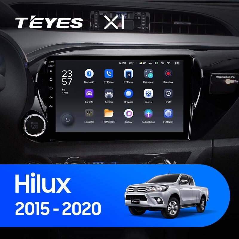 Штатная магнитола Teyes X1 4G 232 Toyota Hilux Pick Up 2015-2020 2760000₽