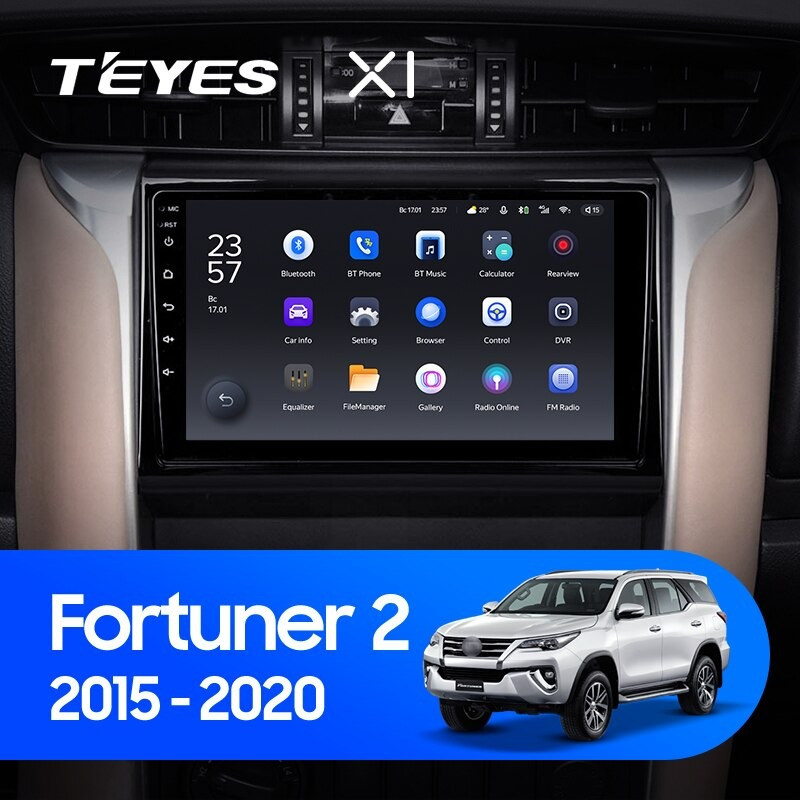 Штатная магнитола Teyes X1 4G 232 Toyota Fortuner 2 2015-2018 2650000₽