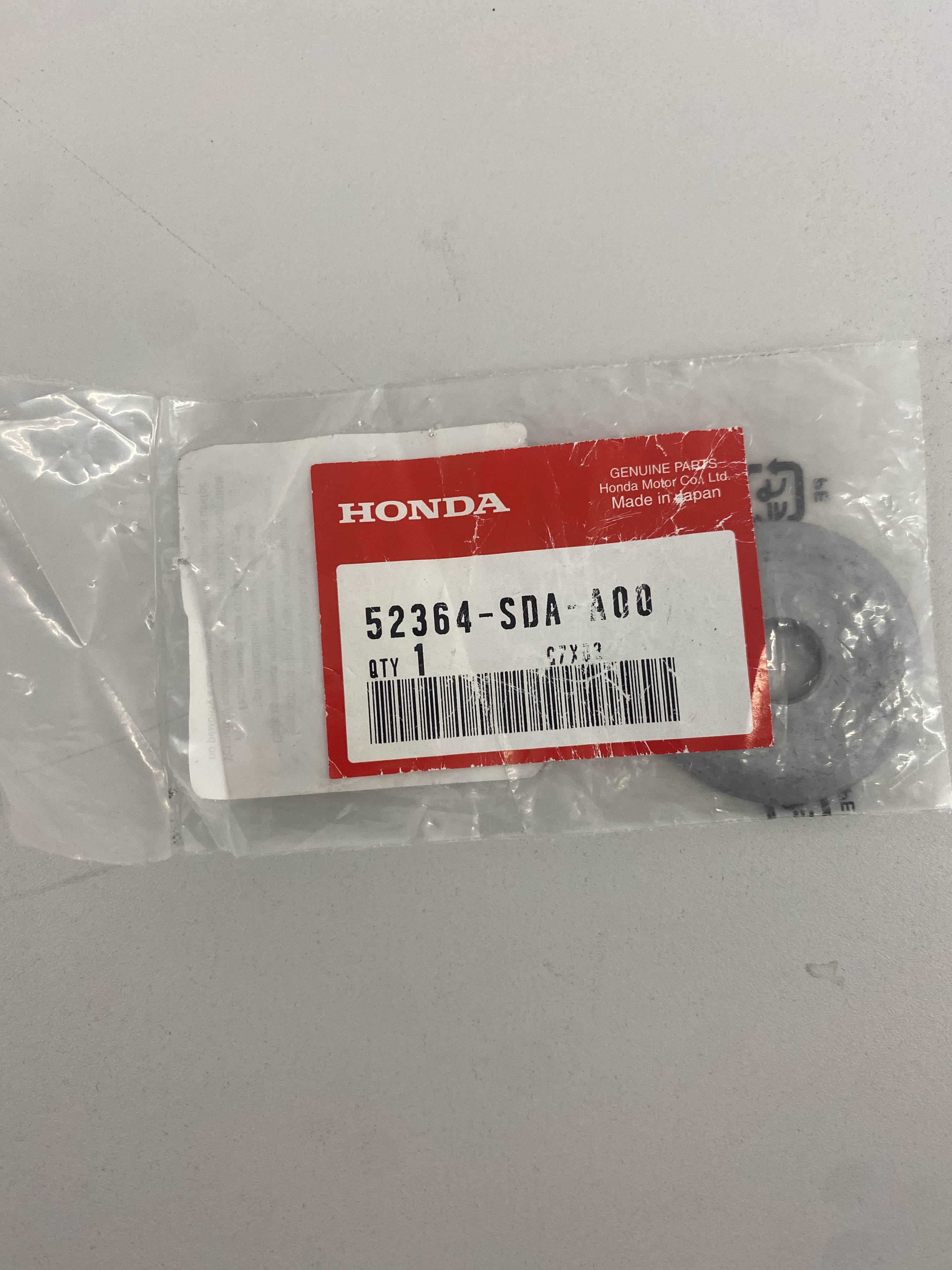 

Шайба, рычаг управления, HONDA, 1шт., Оригинал, 1