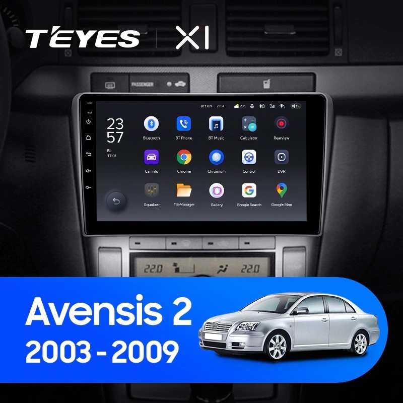 Штатная магнитола Teyes X1 4G 232 Toyota Avensis T250 2003-2009 2690000₽
